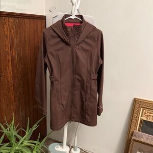 Oakley Women's Brown Hooded Trench Coat